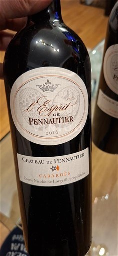 Languedoc Cabardès Château Pennautier L'Esprit de Pennautier 2016