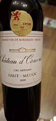 Bordeaux Haut-Médoc Château Osmonde 2020