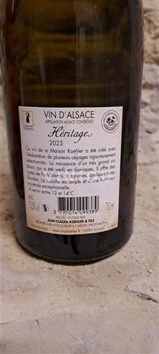 Alsace Jean-Claude Koehler & Fils Héritage 2023