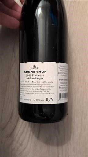 Württemberg Sonnenhof Trollinger mit Lemberger 2022