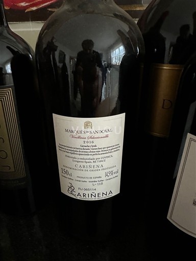 Aragon Cariñena Marqués de Sandoval Vendimia Seleccionada 2016