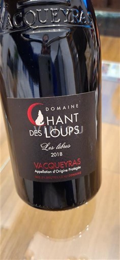 Rhônedalen Vacqueyras Domaine Chant des Loups Les têtes 2018