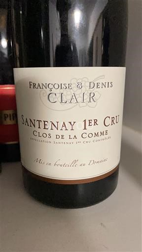 Burgundia Nespecificat Premier Cru Françoise & Denis Clair Clos de la Comme 2020