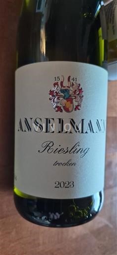 Pfalzul Palatinat Anselmann Riesling trocken 2023