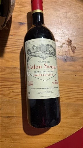 Bordoja Saint-Estèphe Grand Cru Château Calon-Ségur 1990