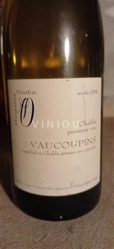 Burgundy Chablis Premier Cru Domaine Oudin Vaucopins 2008