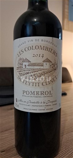Bordeaux Pomerol Les Colombiers de Feytit Clinet 2014