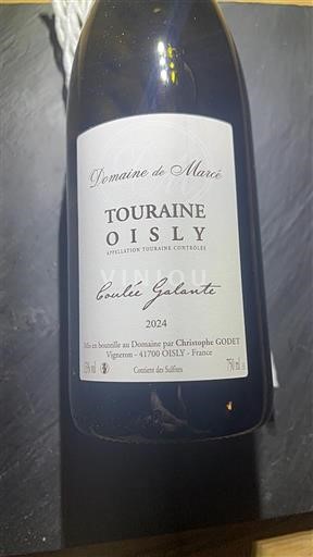 Valea Loarei Touraine Oisly Domaine Marcé Coulée Galante 2024