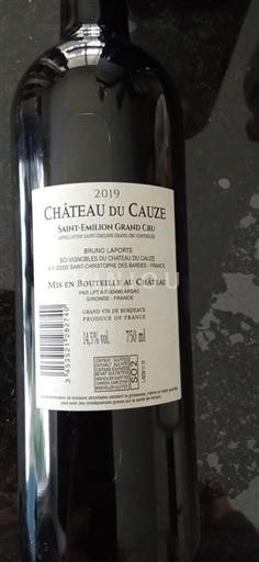 Bordeaux Saint-Émilion Grand Cru Grand Cru Château Cauze 2019