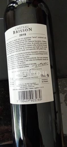 Bordeaux Côtes-de-Bordeaux Château Brisson 2018