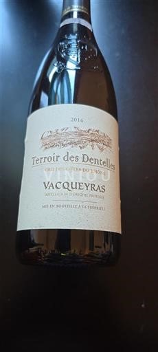 Rhônen laakso Vacqueyras Terroir des Dentelles 2016