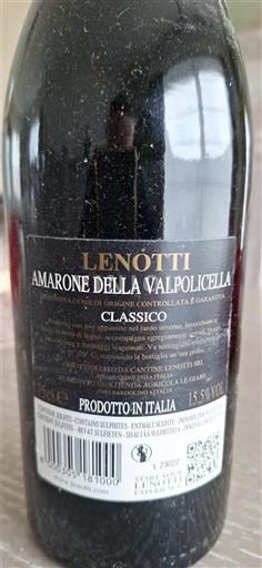 Véneto Amarone della Valpolicella Lenotti Classico 2017
