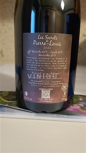 Rhônen laakso Côtes-du-rhône Les Secrets Pierre de Louis 2024