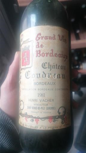 Bordeaux Château Coudreau 1981