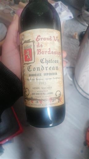 Bordeaux Bordeaux superior Château Coudreau 1983