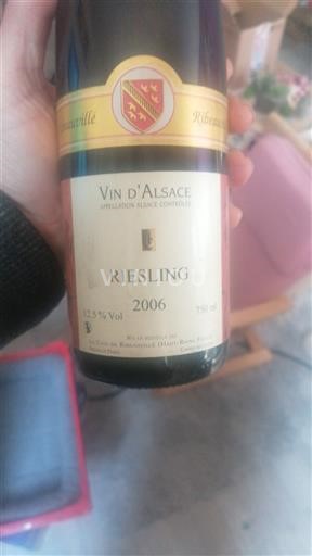 Wines Blanc sec Riesling Ribeauvillé 2006 France Alsace Vin de France
