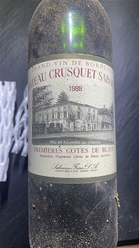 Bordeaux Nespecificat Château Crusquet Sabourin 1988