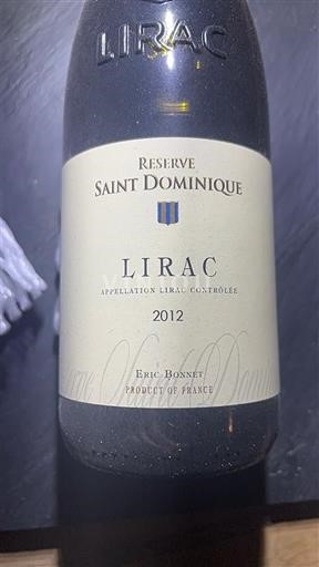 Valle del Rodano Lirac Réserve Saint Dominique 2012