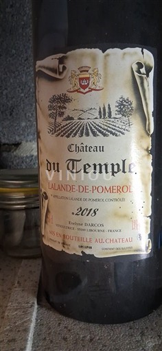 Bordeaux Lalande-de-Pomerol Château Temple 2018