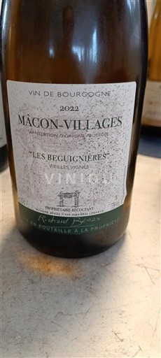 Burgundija Mâcon in Mâcon-villages Domaine Richard Briday Les Becugnières Vieilles Vignes 2022
