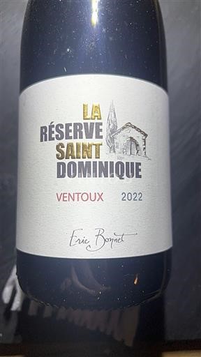 Vini Rouge sec La Réserve Saint Dominique 2022 Francia Valle del Rodano Ventoux AOC