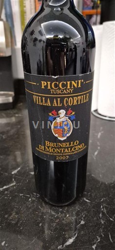 Toscana Brunello di Montalcino. Piccini Villa al Cortile 2007