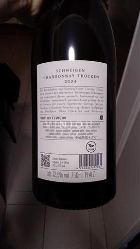 Pfalzul Südliche Weinstraße Jülg Schweigen Chardonnay Trocken 2024