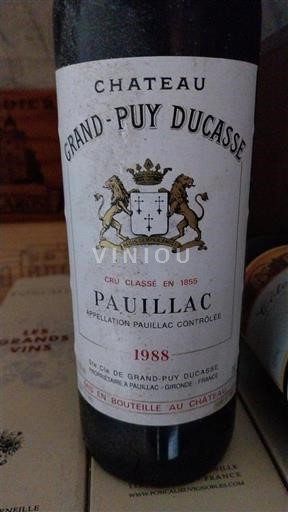 Бордо Пойяк Grand Cru Château Grand-Puy Ducasse 1988