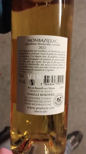 Lounais-Ranska Monbazillac Château Pulvere Famille Borderie 2022