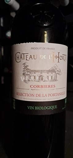 Languedoc Corbières Château L'Horte Sélection de la Portanelle 2020