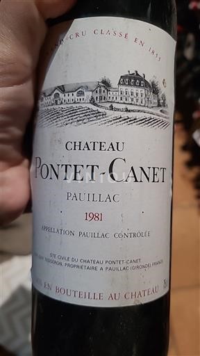 Бордо Пойяк Grand Cru Château Pontet-Canet 1981