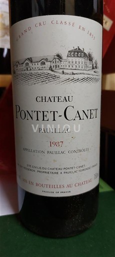 Бордо Пойяк Grand Cru Château Pontet-Canet 1987