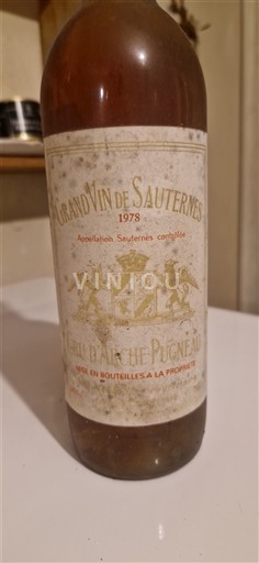 Bordeaux Sauternes Earl D'Anche Pugneau 1978