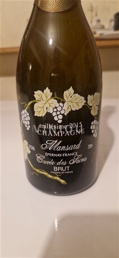 Champaña Champán Mansard des Tâces 2015