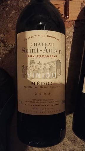 Bordeaux Médoc Château Saint-Aubin 2003