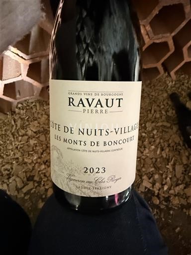 Burgundia Côte de nuits villages Ravaut Pierre Les Monts de Boncourt 2023