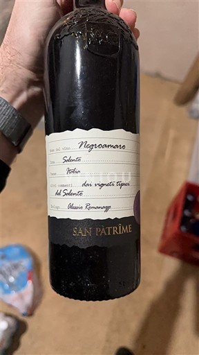 Puglia Salento San Patrime Negroamaro Nemilésimat