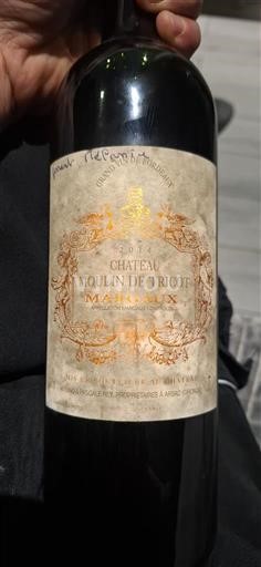 Bordeaux Margaux Château Moulin de Tricot 2014