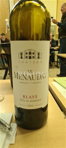 Vinos Rouge sec Château Le Menaudat 2022 Francia Burdeos Blaye-Côtes de Burdeos AOC