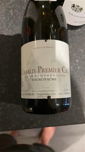 Burgundi Chablis Premier Cru Tremblay Fourchaume 2024