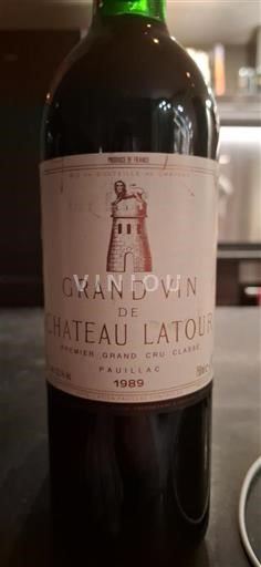 Bordeaux Pauillac Grand Cru Château Latour Grand Vin de Château Latour 1989