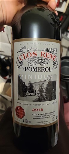 Bordeaux Pomerol Clos René 2018