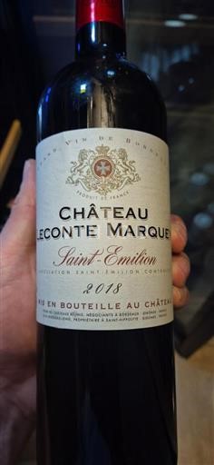 Burdeos Saint-Émilion Château Le Conte Marquey 2018