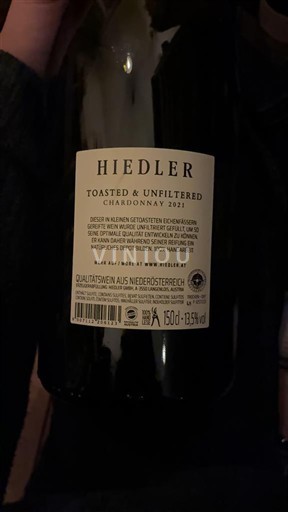 Austria Inferioară Kamptal Hiedler Chardonnay Toasted & Unfiltered 2021