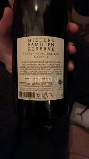 Austria Inferioară Kamptal Hiedler Familien Reserve 2012