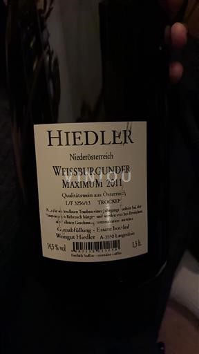 Austria Inferioară Kamptal Hiedler Maximum- Weissburgunder 2011