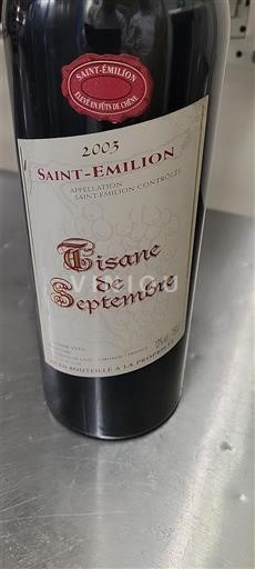 Bordeaux Saint-Émilion Tisane de Septembre 2003