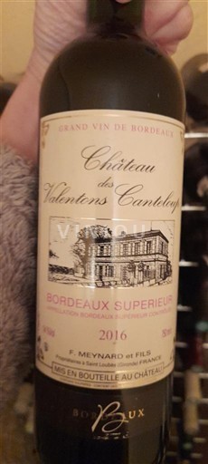 Bordeaux Bordeaux superior Château S Valentons Canteloup 2016