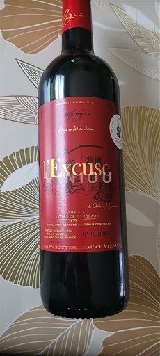 Bordeaux Côtes de Bourg Château Baux l'Excuse 2015