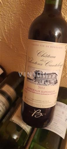 Bordeaux Bordeaux superior Château S Valentins Canteloup 2014